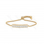 دستبند زنانه نگین دار(سفید) طلایی