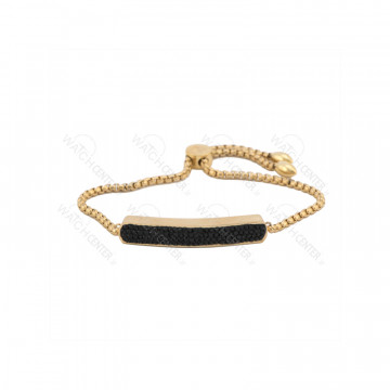دستبند زنانه نگین دار(مشکی) طلایی